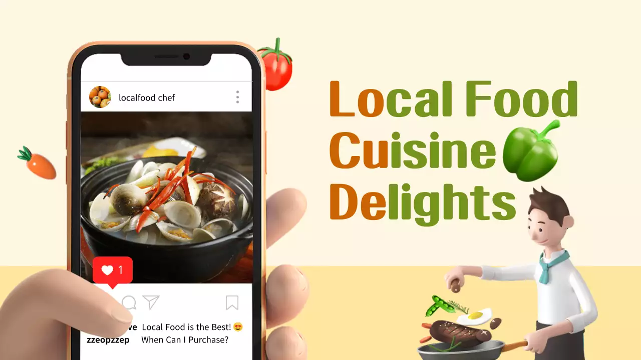 Thumbnail YouTube Promosi Makanan Modern Beige