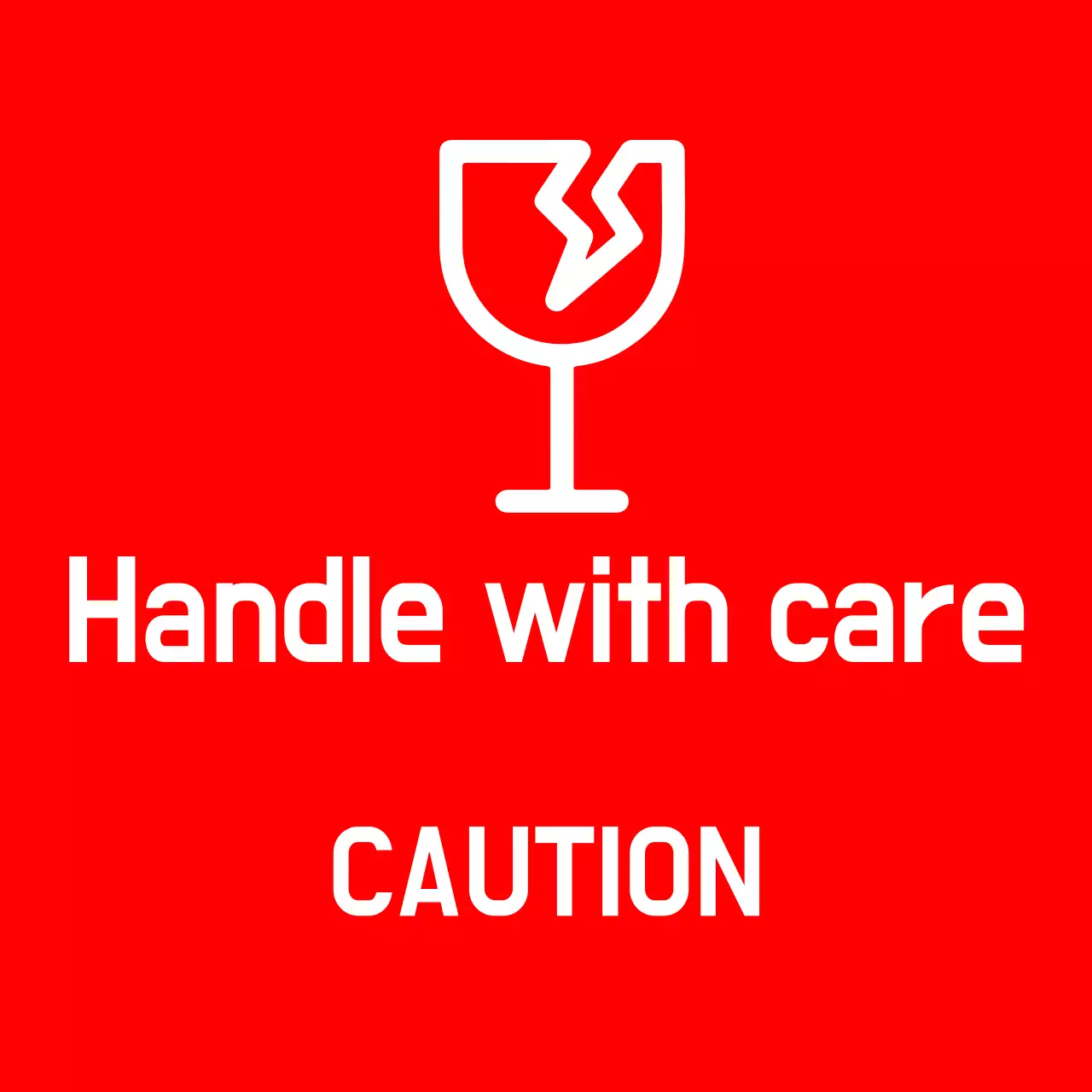 Red Simple Caution Notice Banner