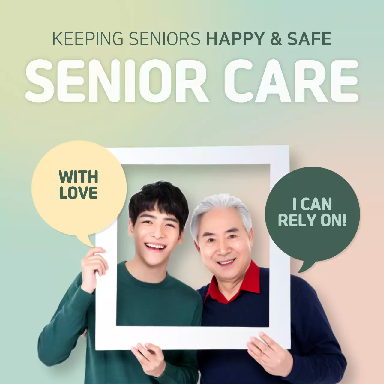 Orange Professional Senior Care Promotion Instagram Post