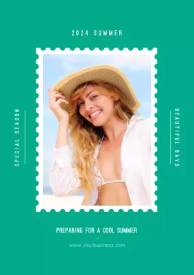 Green Summer Women's Fashion Photo Summer Special Promotion