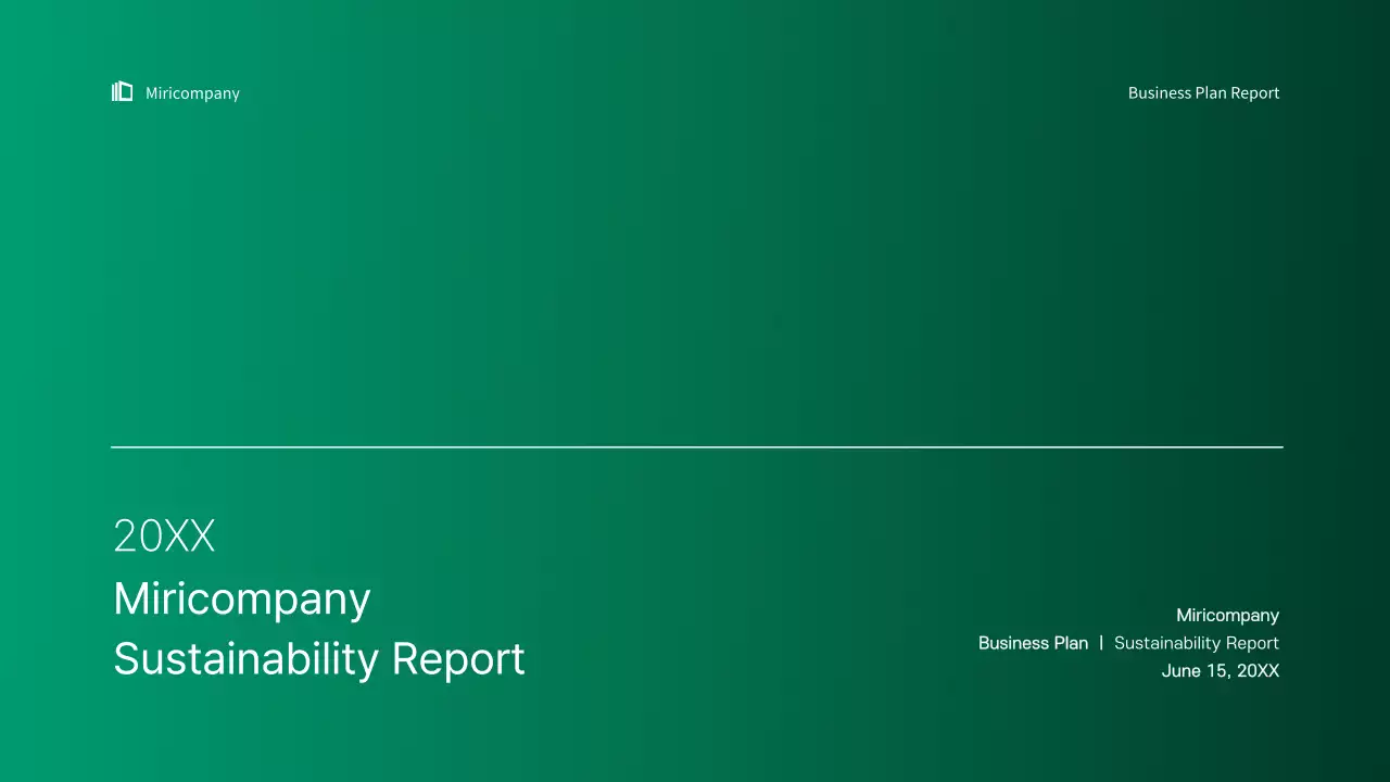 Apresentação infográfica empresarial simples com gradientes azuis e verdes