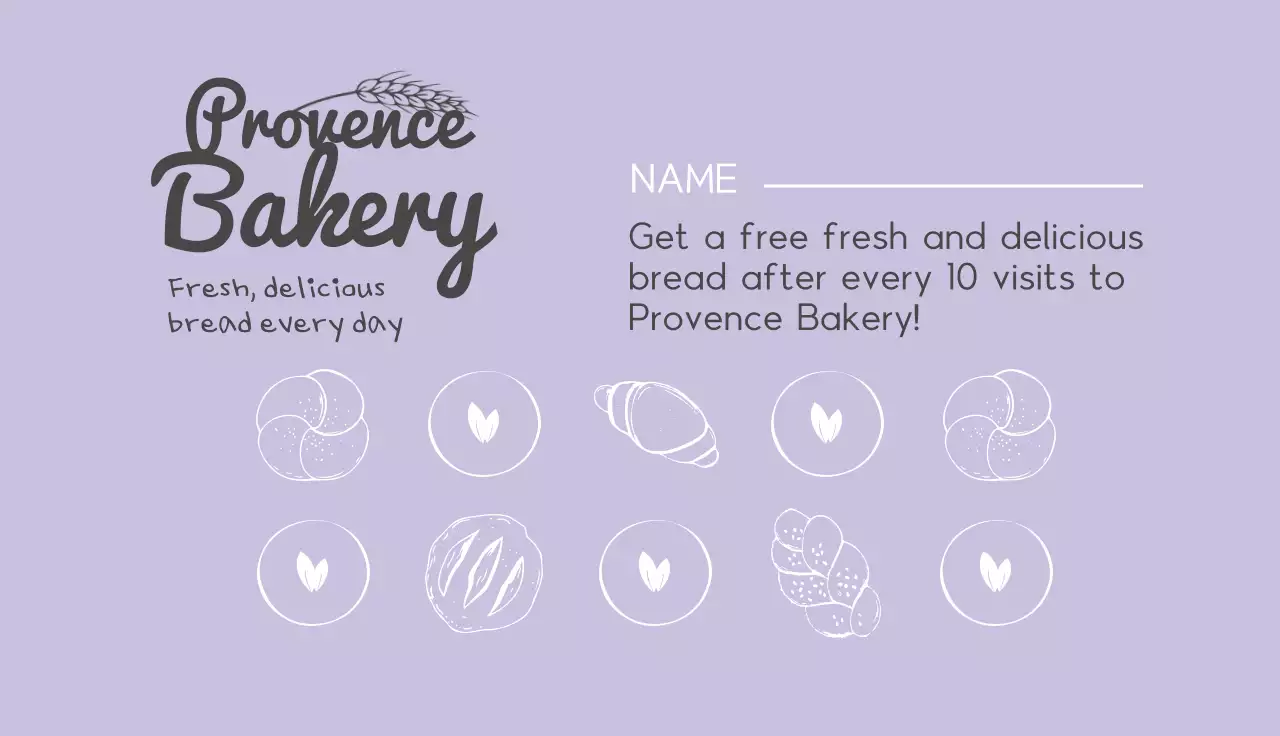 Grey Simple Bakery Promotion Business Card