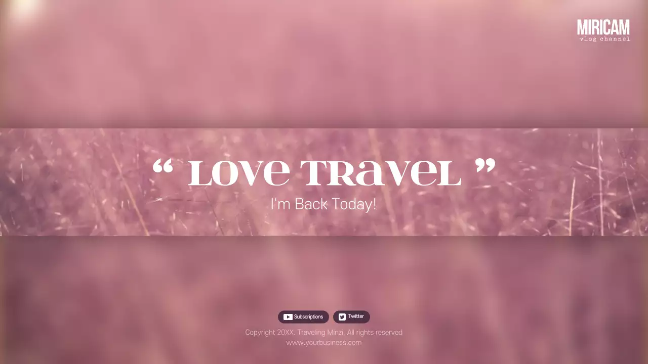 Beige Rustic Travel Vlog YouTube Thumbnail