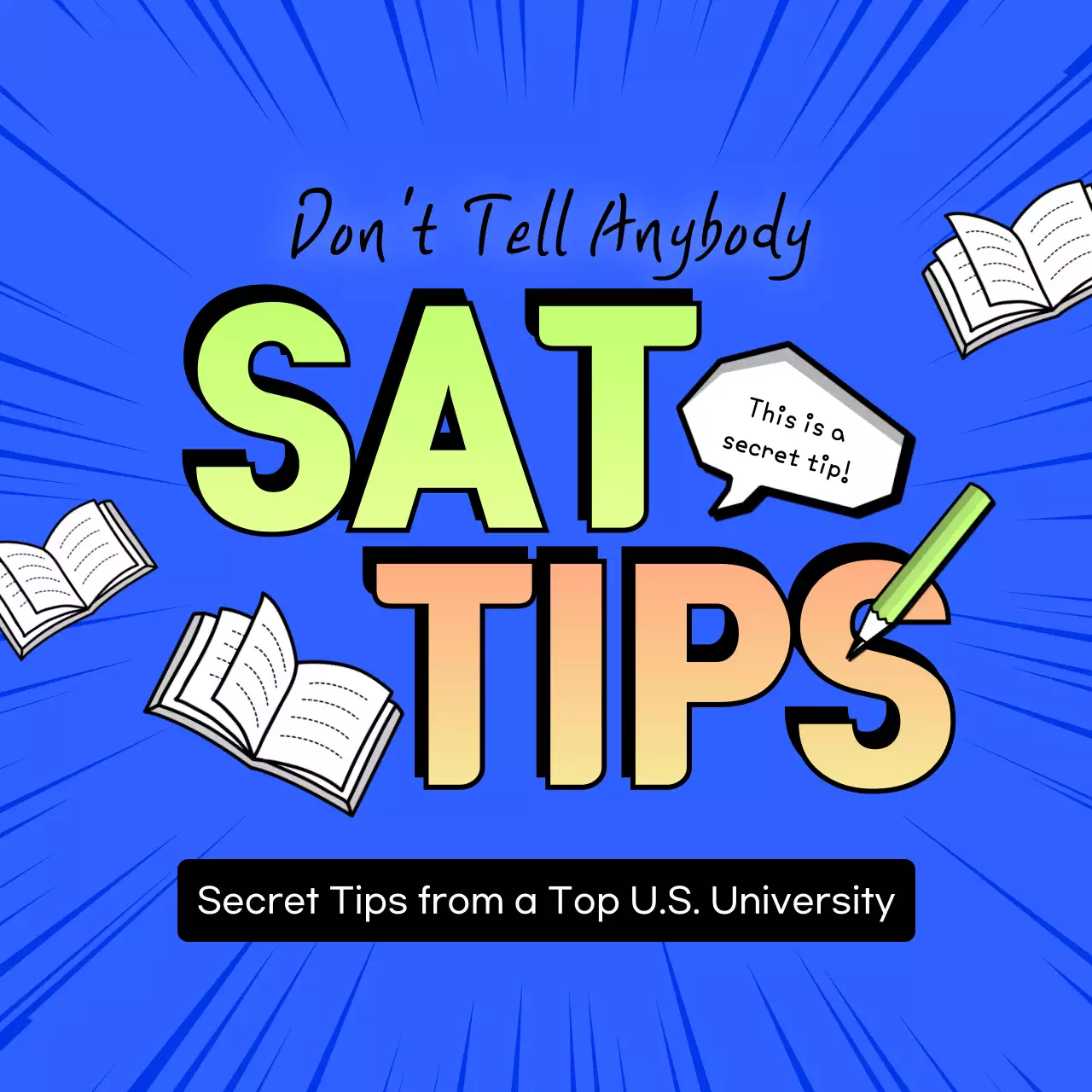 Blue Comic Sat Promotion Social Media Post