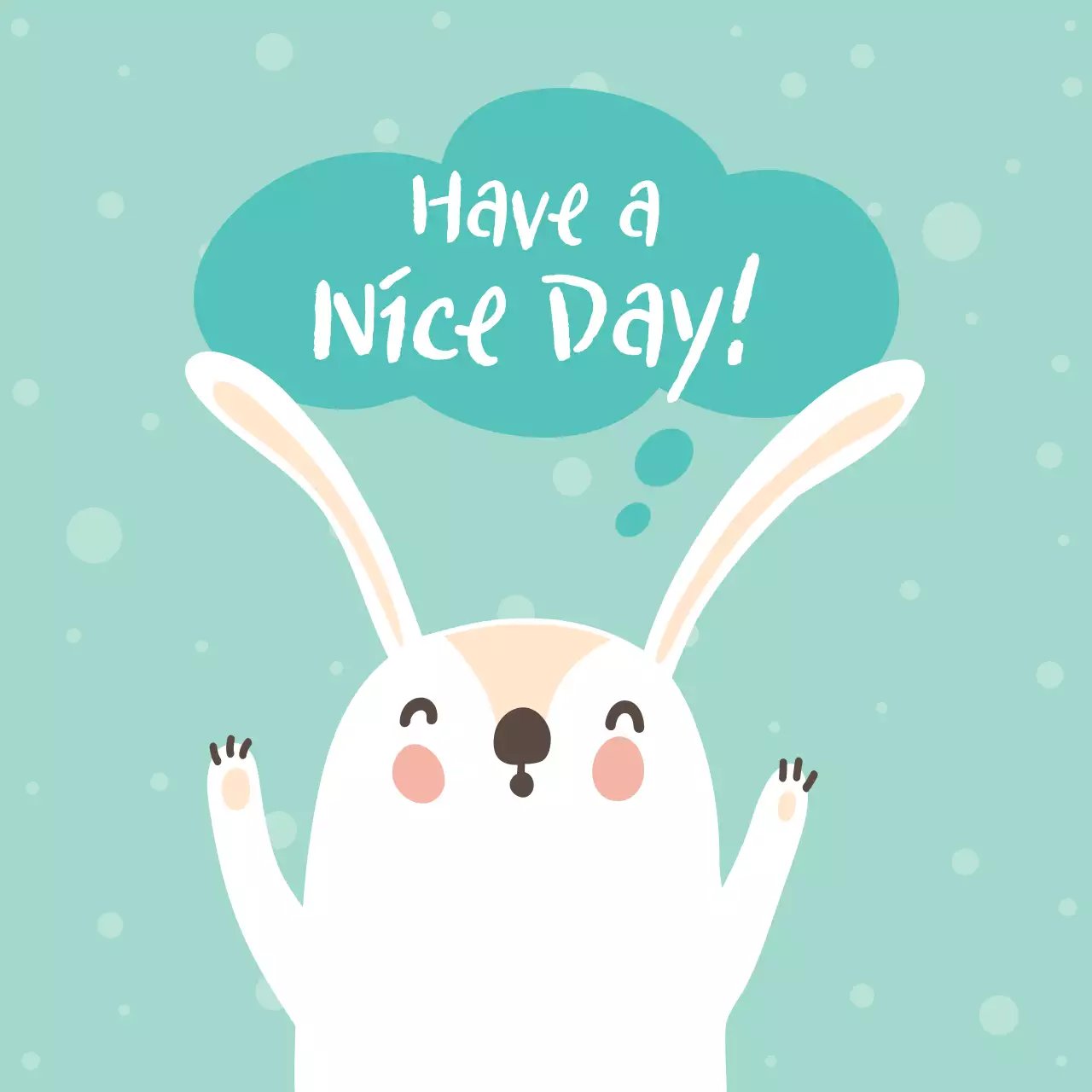 Biểu ngữ thiệp chúc mừng dễ thương Mint