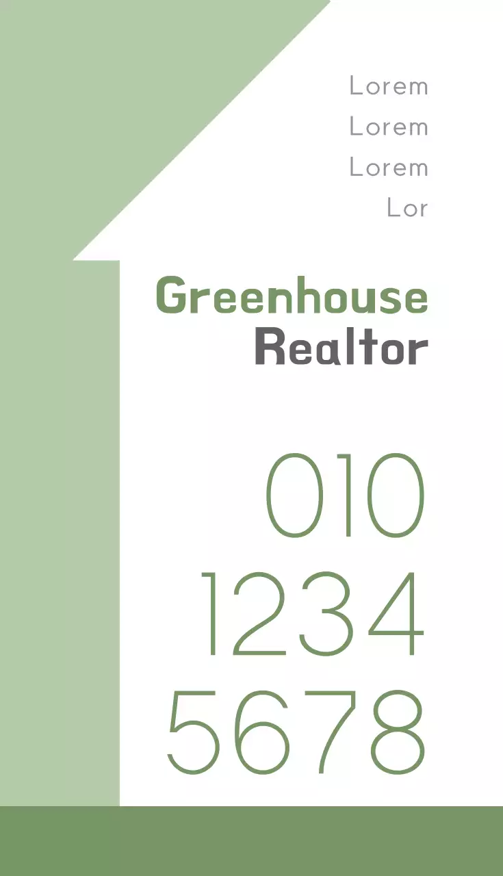 Cartão de Visita Imobiliário Minimalista Verde
