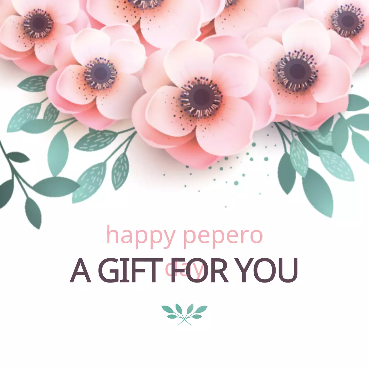 Pink Floral Gift Card Banner