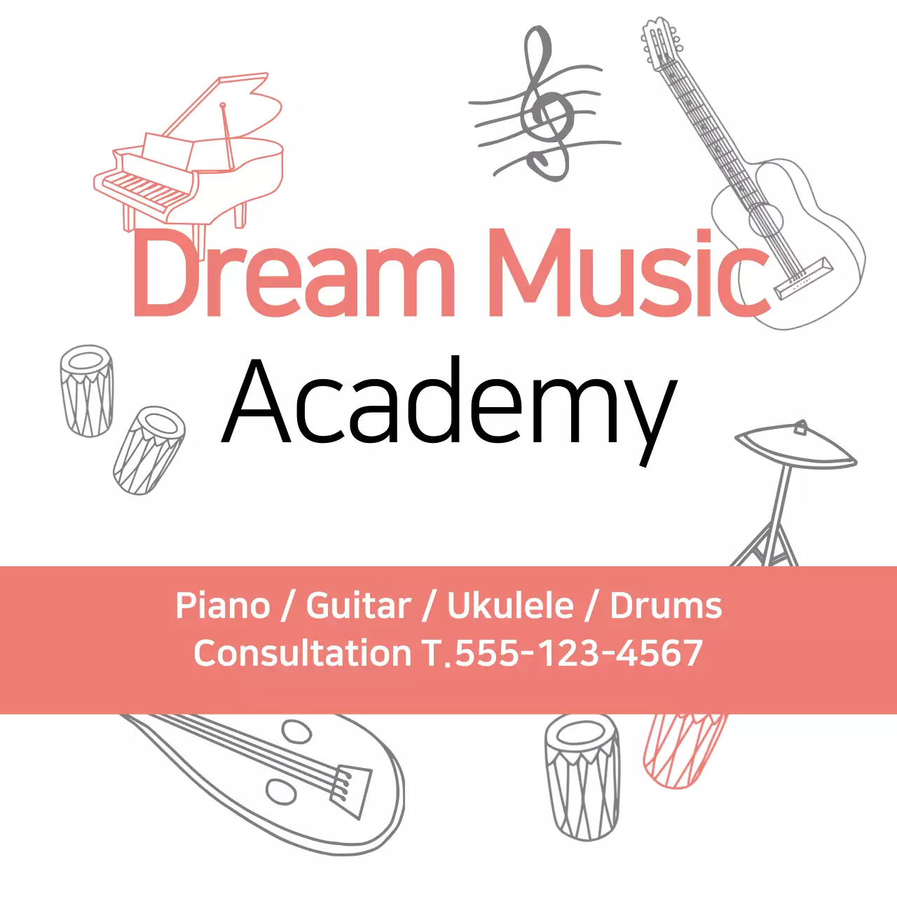 Spanduk Promosi Musik Modern Coral