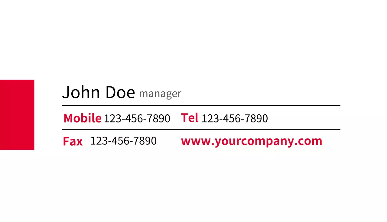 Red Modern Business Card