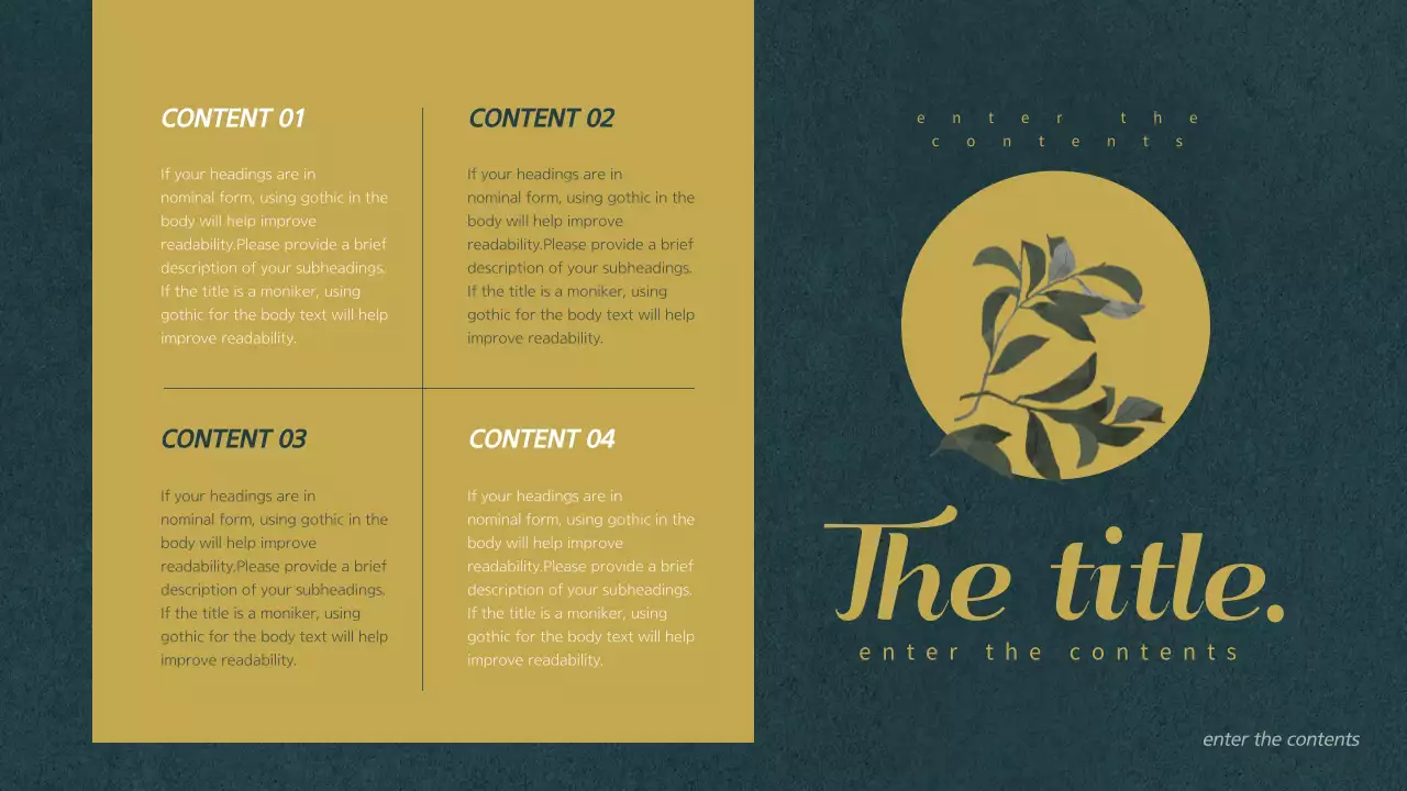 Green Botanical Document Presentation