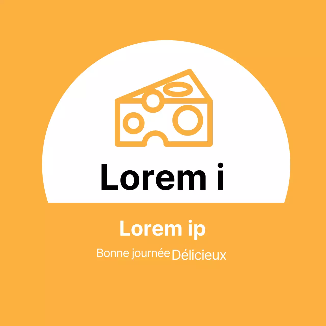 Illustration jaune de l'étiquette promotionnelle d'un restaurant de fromage kimbap