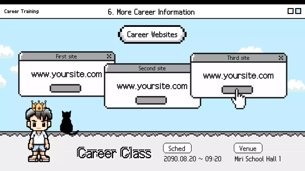 블루 레트로 커리어 가이드 프레젠테이션