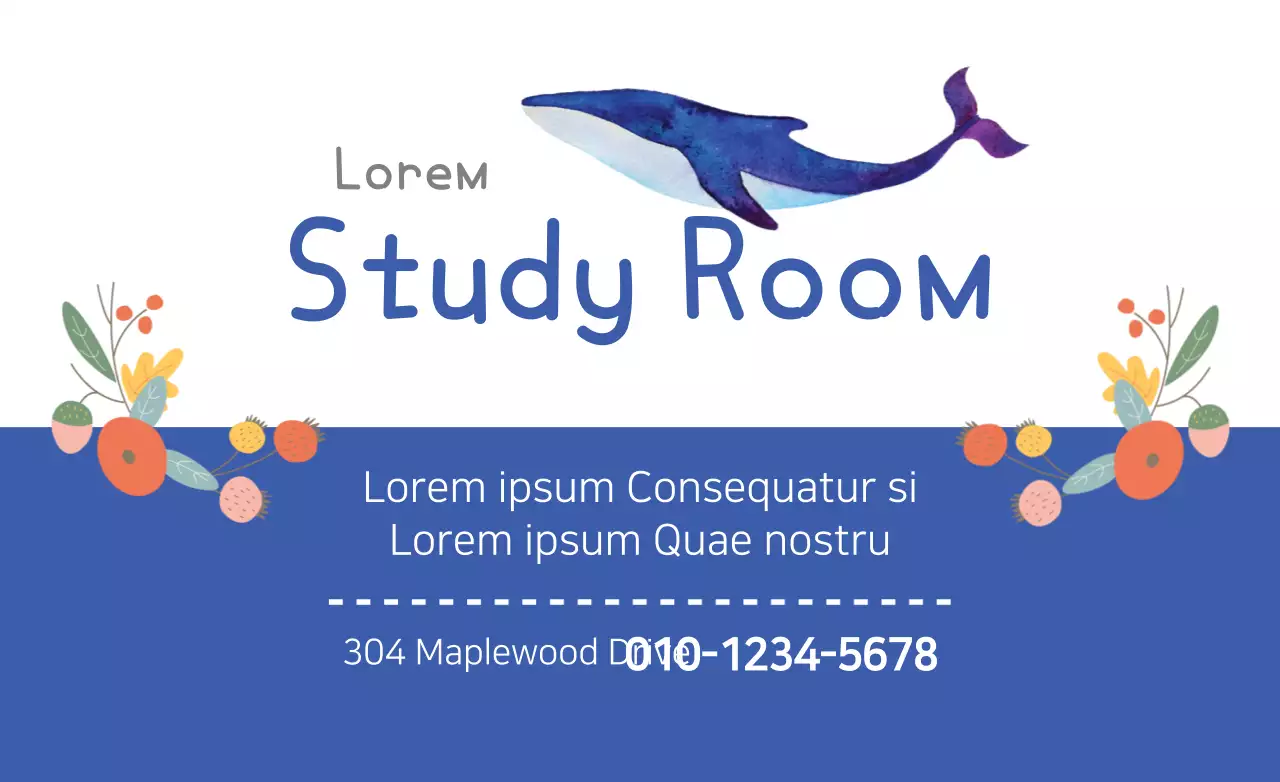 Blue Simple Study Promotion Banner