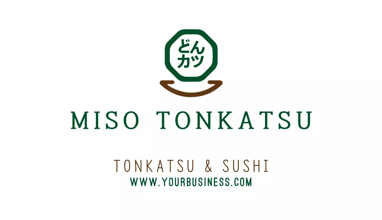 Green Minimal Restaurant Menu Business Card