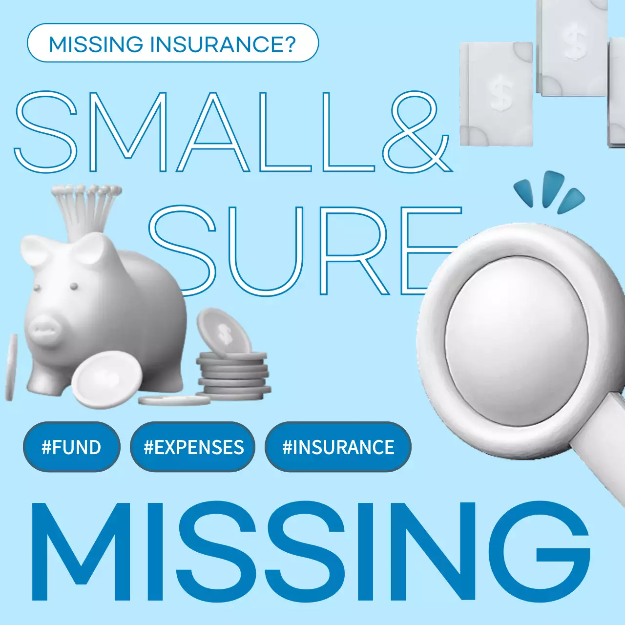 Blue Modern Insurance Promotion Social Media Post