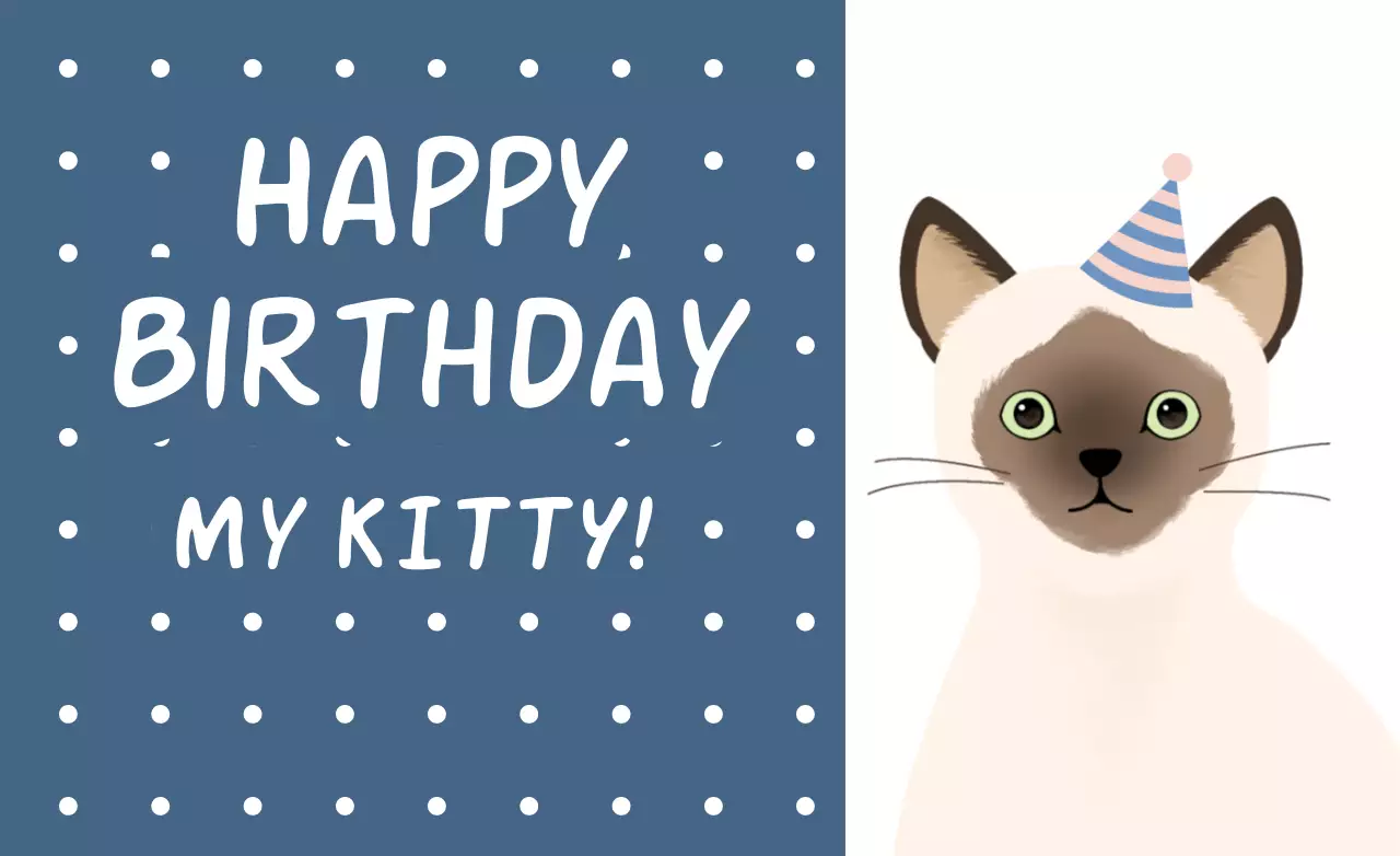 Banner de cartão de aniversário simples azul