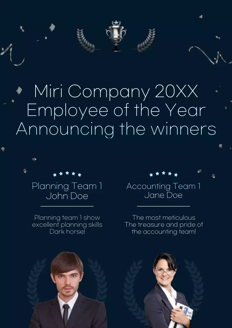 Navy Professional Employee Announcement Poster