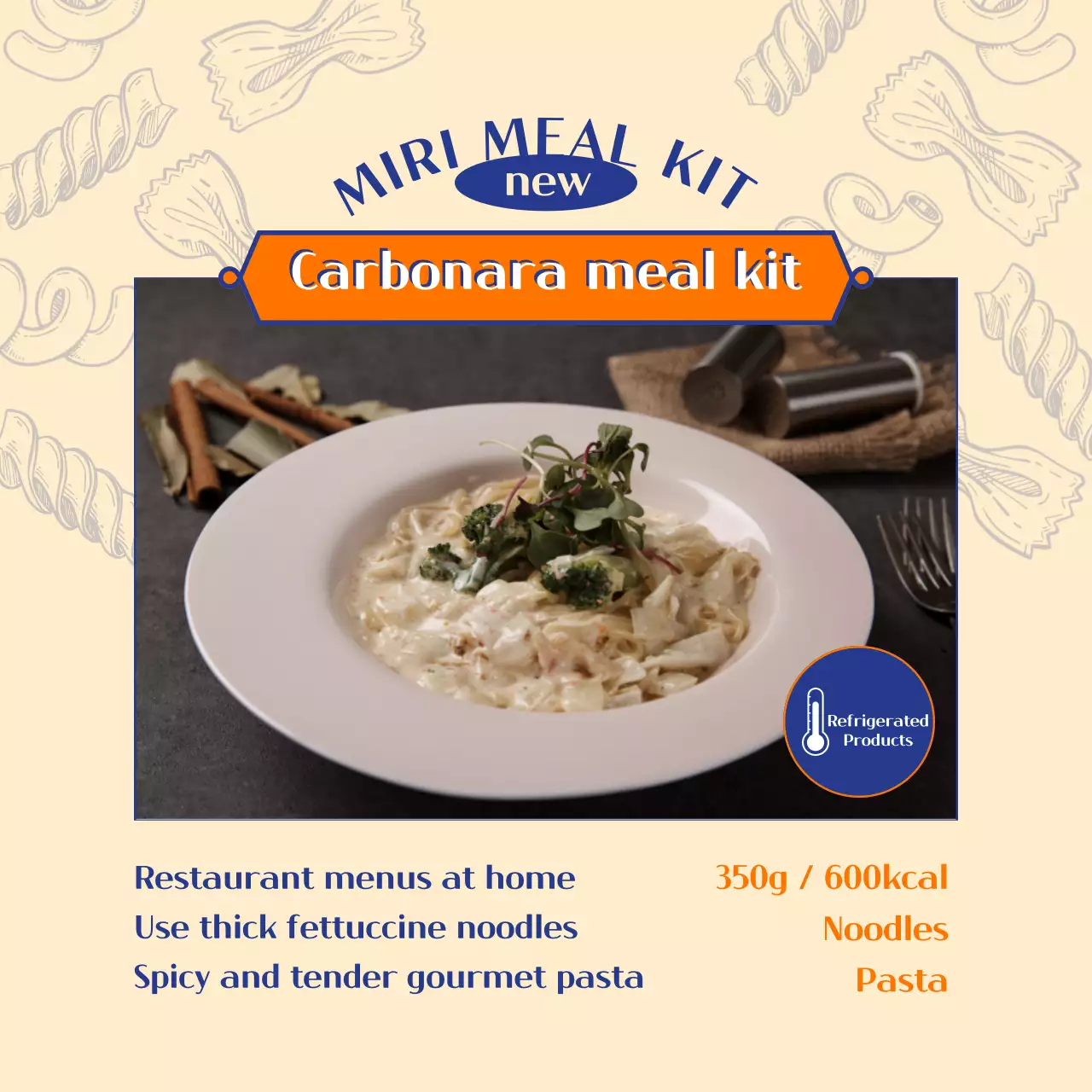 Beige Modern Pasta Promotion Social Media Post