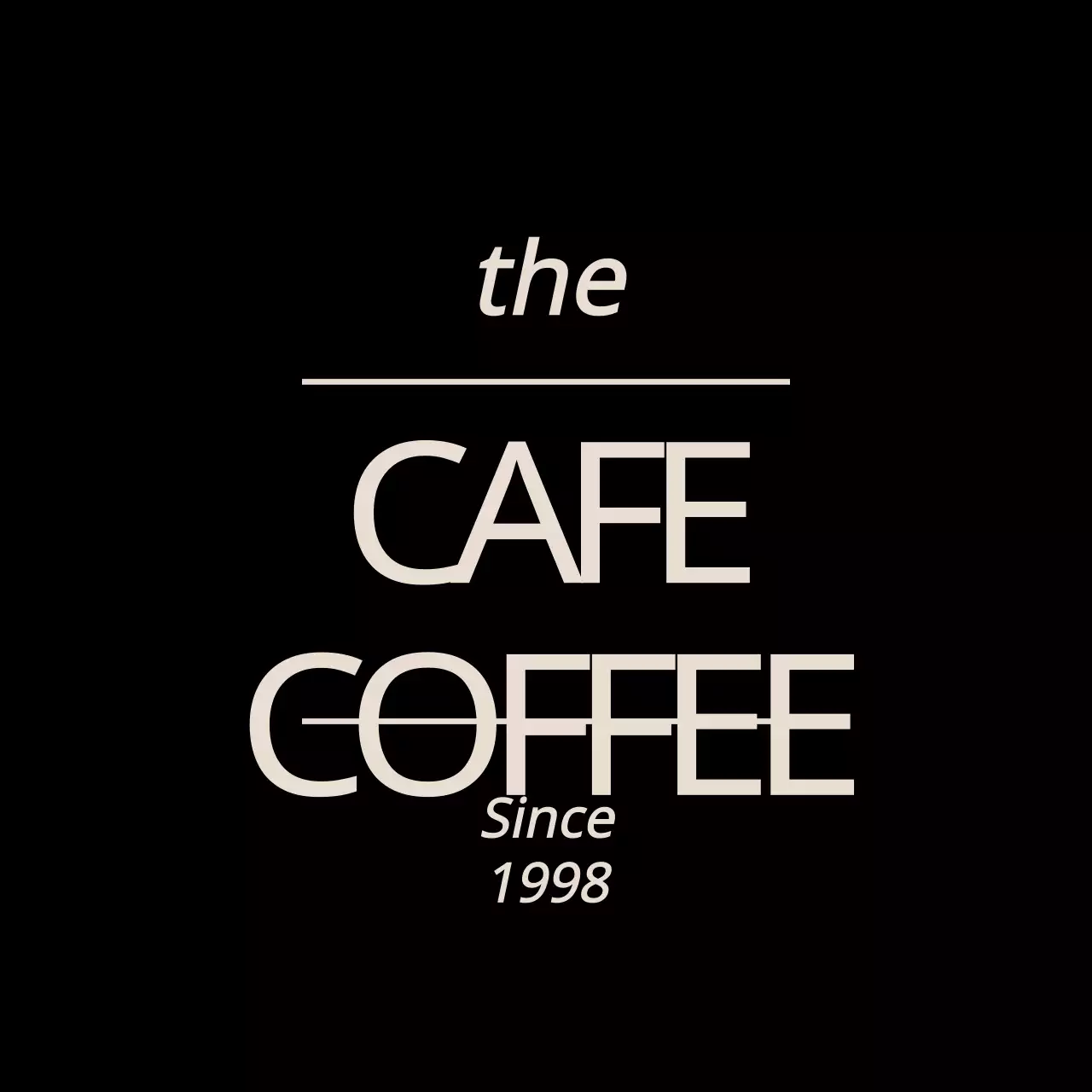 Spanduk Promosi Kafe Minimalis Hitam