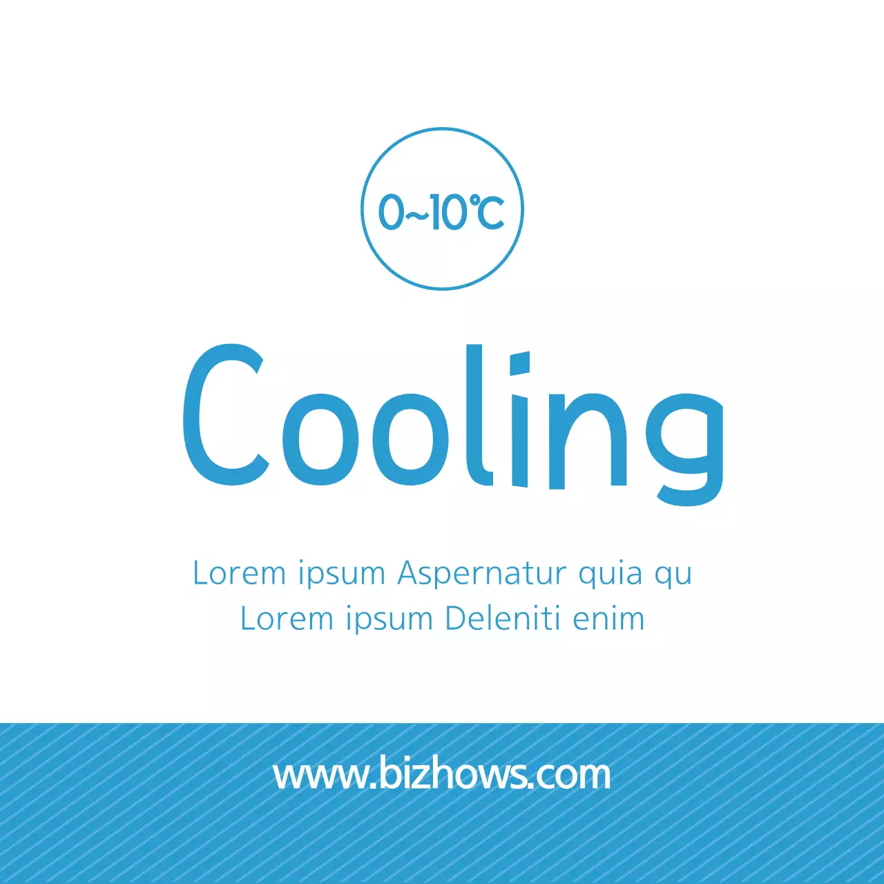Biểu ngữ quảng cáo làm mát hiện đại màu xanh