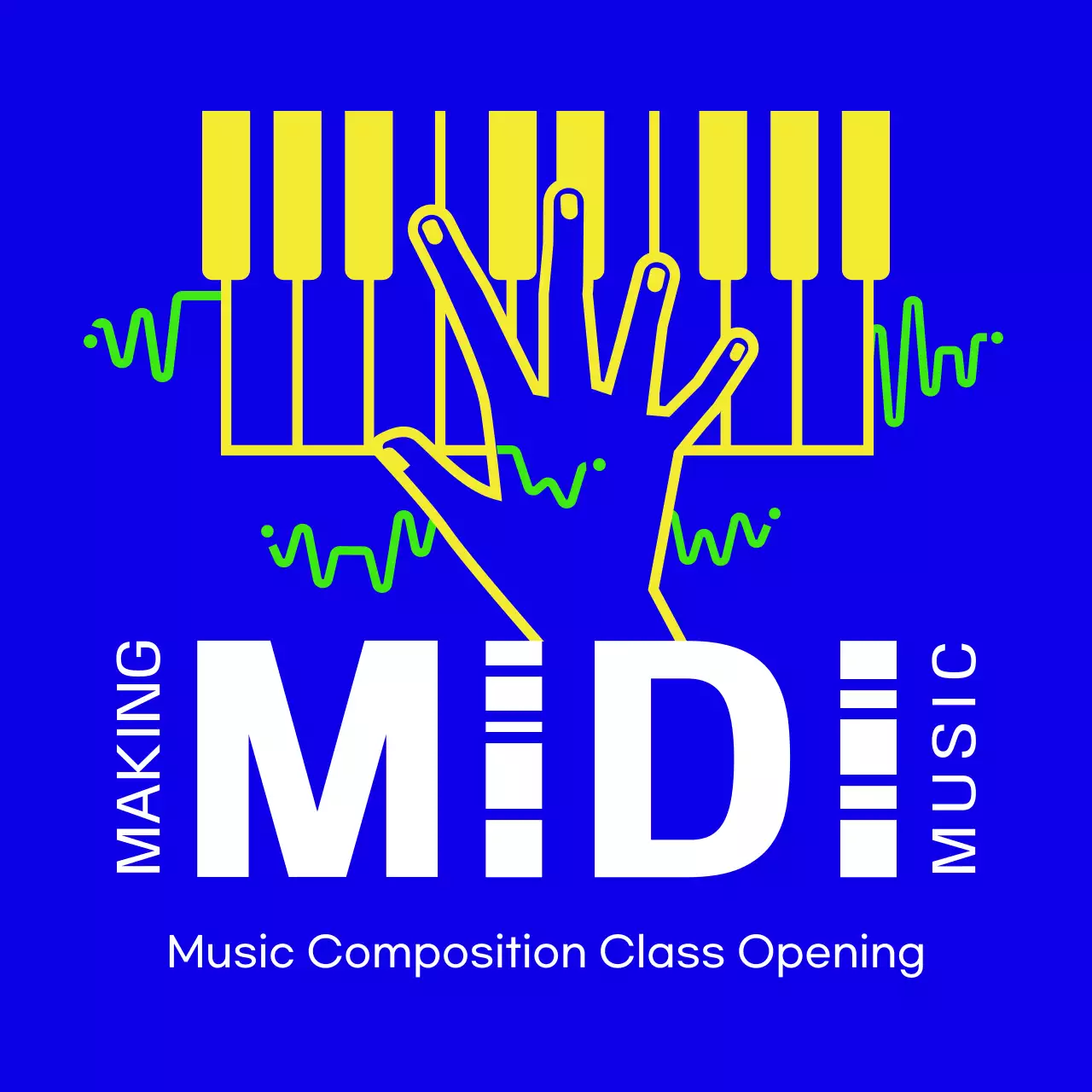 Blue Modern Music Advertisement Social Media Post