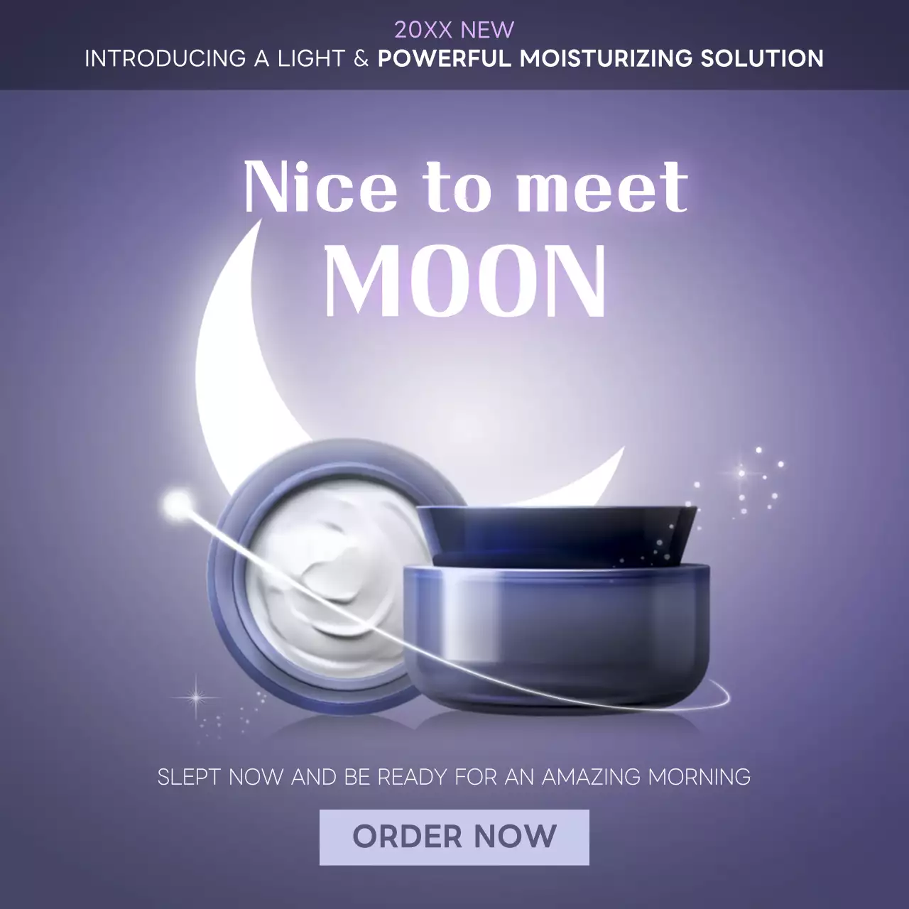 Purple Modern Skincare Promotion Instagram Post