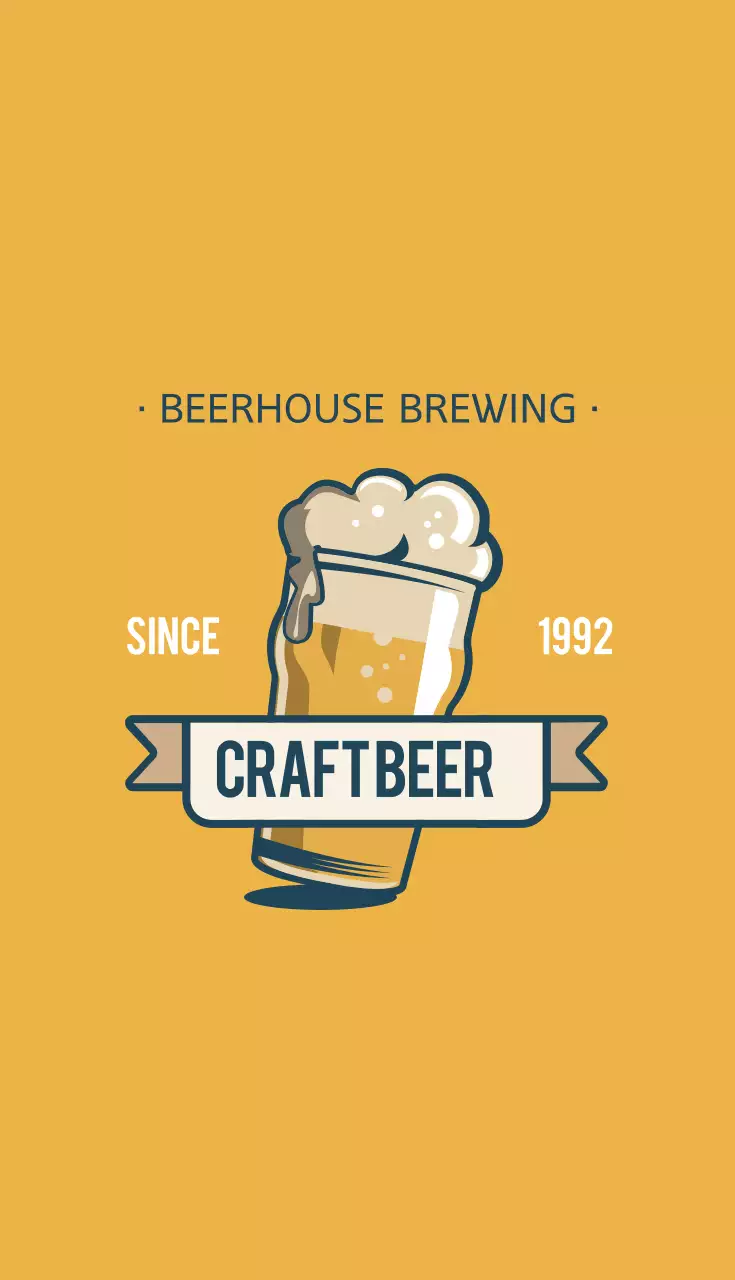 Danh thiếp quảng cáo bia thủ công thời trang màu vàng