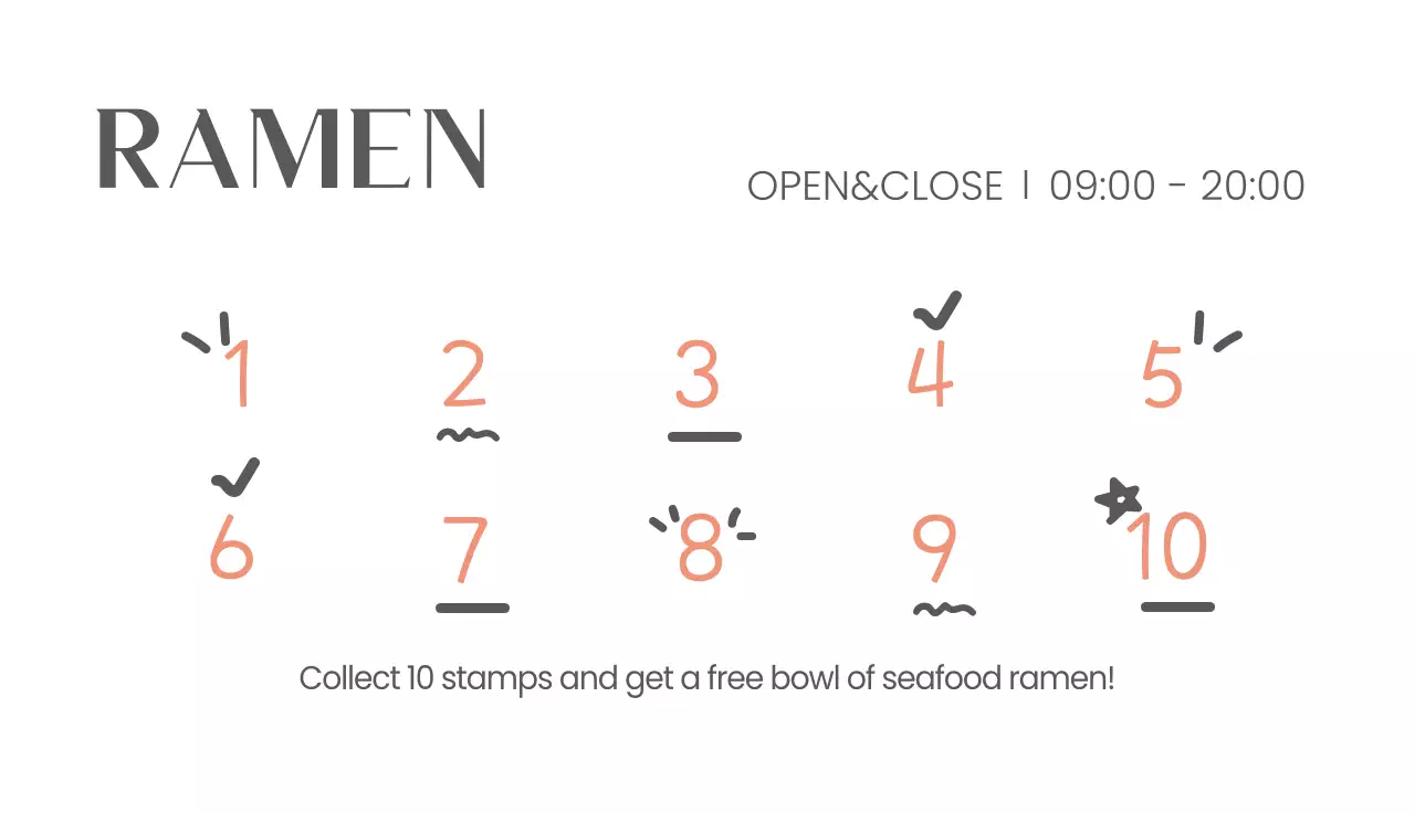 Orange Cultural Ramen Advertisement Business Card