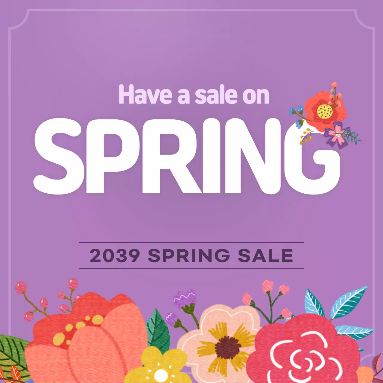 Yellow Trendy Spring Promotion Instagram Post