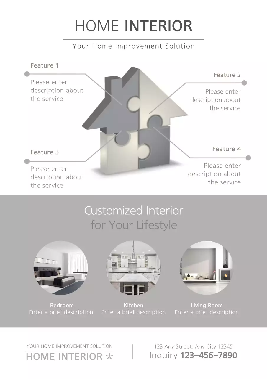 Grey Modern Home Promotion Poster