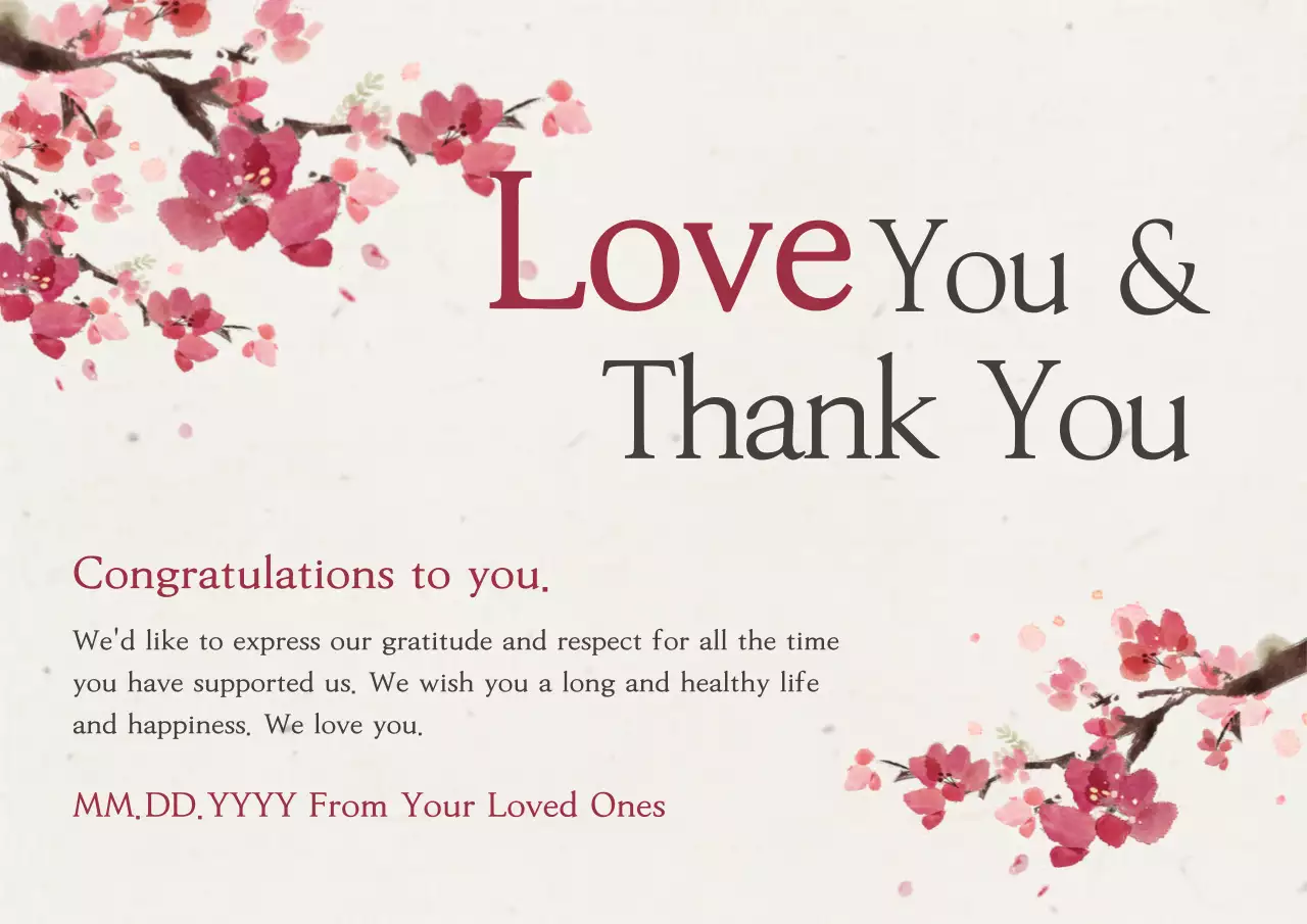 Pink Floral Love Congratulation Poster