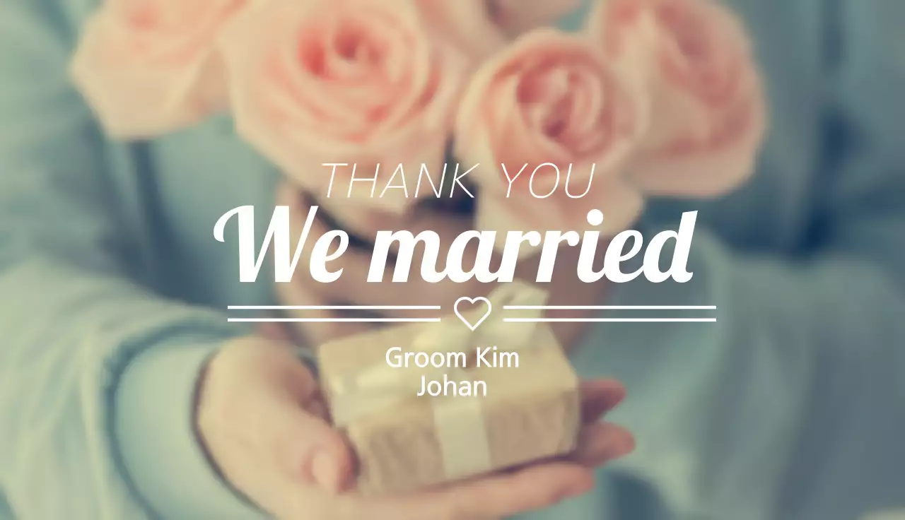 Pink Elegant Wedding Thank You Business Card