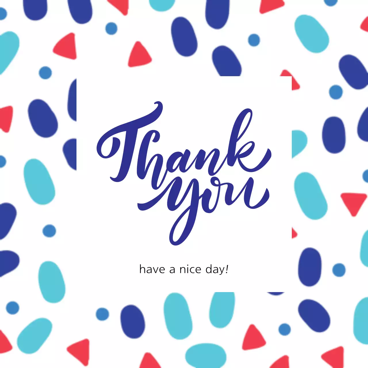 Blue Minimal Thank You Card Banner