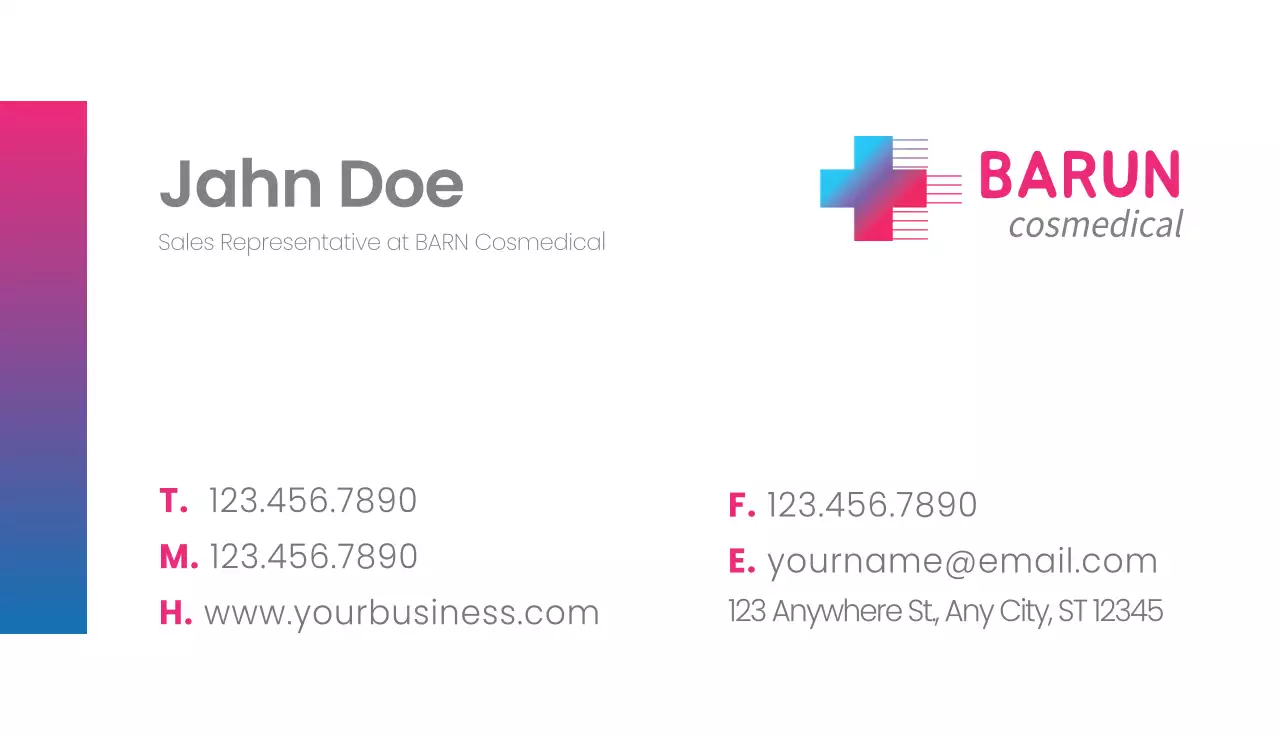 Gradient Minimal Medical Business Card