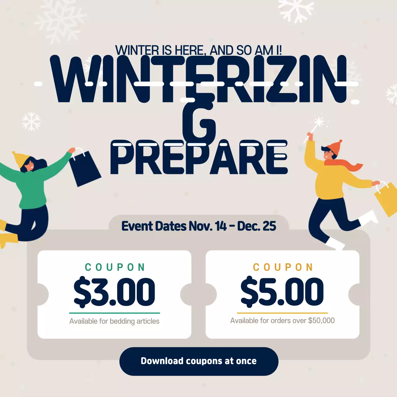 Blue Trendy Winter Promotion Instagram Post