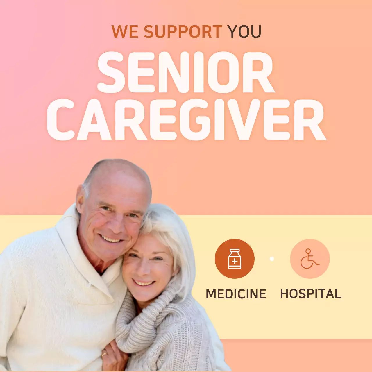 Orange Professional Senior Care Promotion Instagram Post