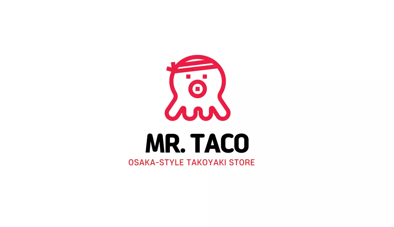 Red Minimal Food Business Card