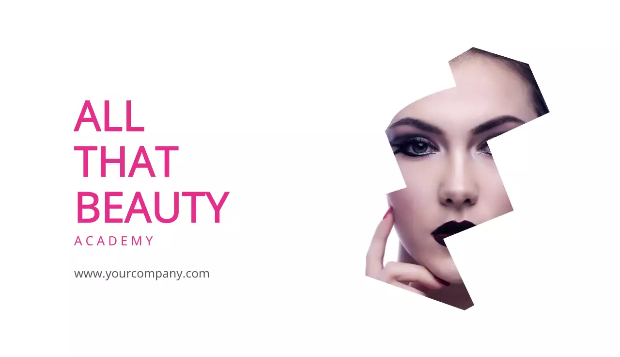 Pink Modern Beauty Business Card