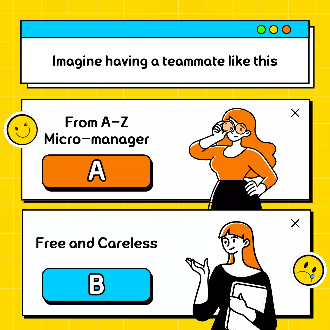 Yellow Trendy Office Event Instagram Carousel