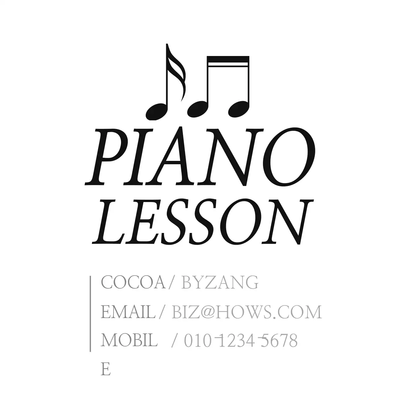 Biểu ngữ quảng cáo nhạc tối giản màu đen