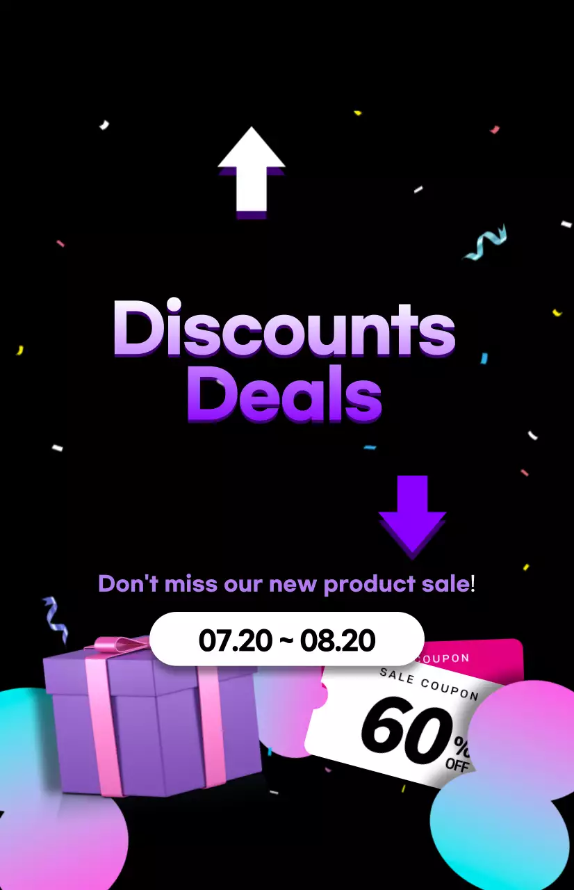 A party-ready sale in purple and black