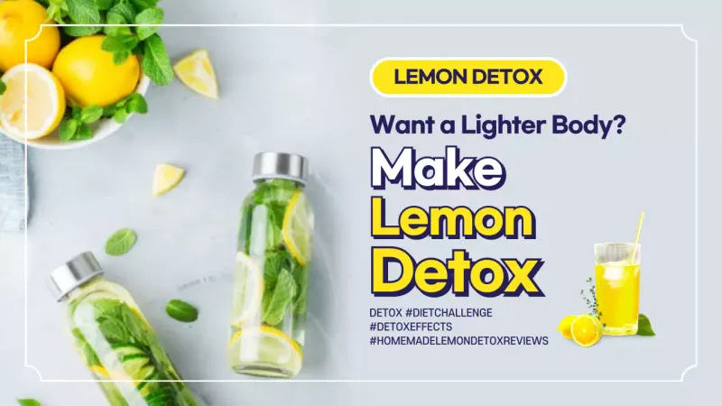 Thumbnail YouTube Promosi Detoks Trendi Kuning