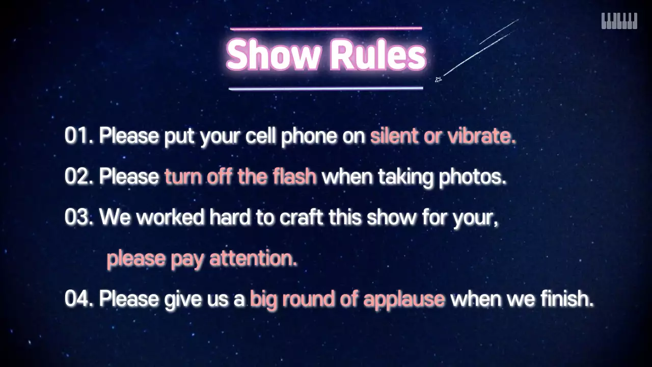 네온트렌디 콘서트 발표 프레젠테이션