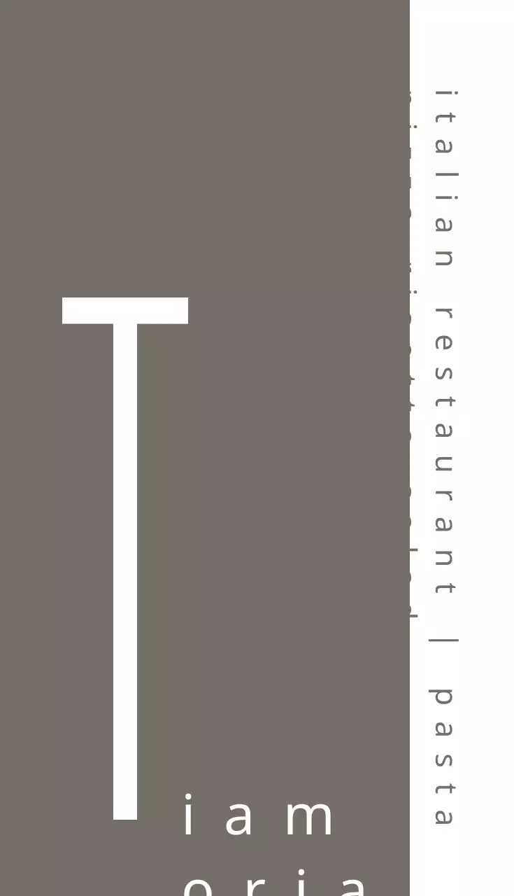 Danh thiếp quảng cáo nhà hàng tối giản màu xám