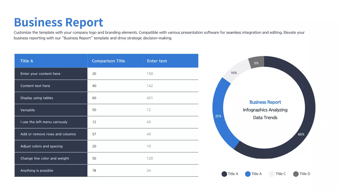 Blue Professional Business Report Infographic