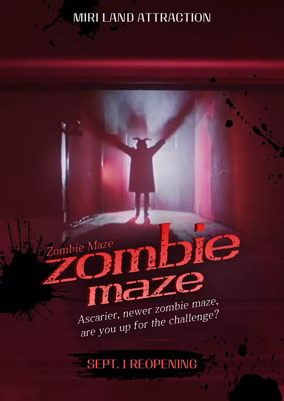 레드 고딕 좀비 이벤트 포스터