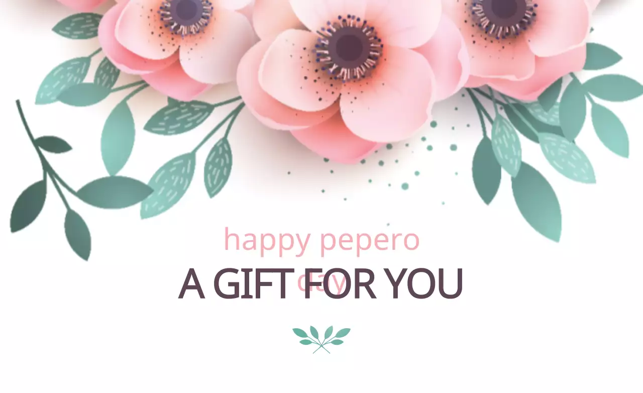 Spanduk Kartu Hadiah Bunga Merah Muda