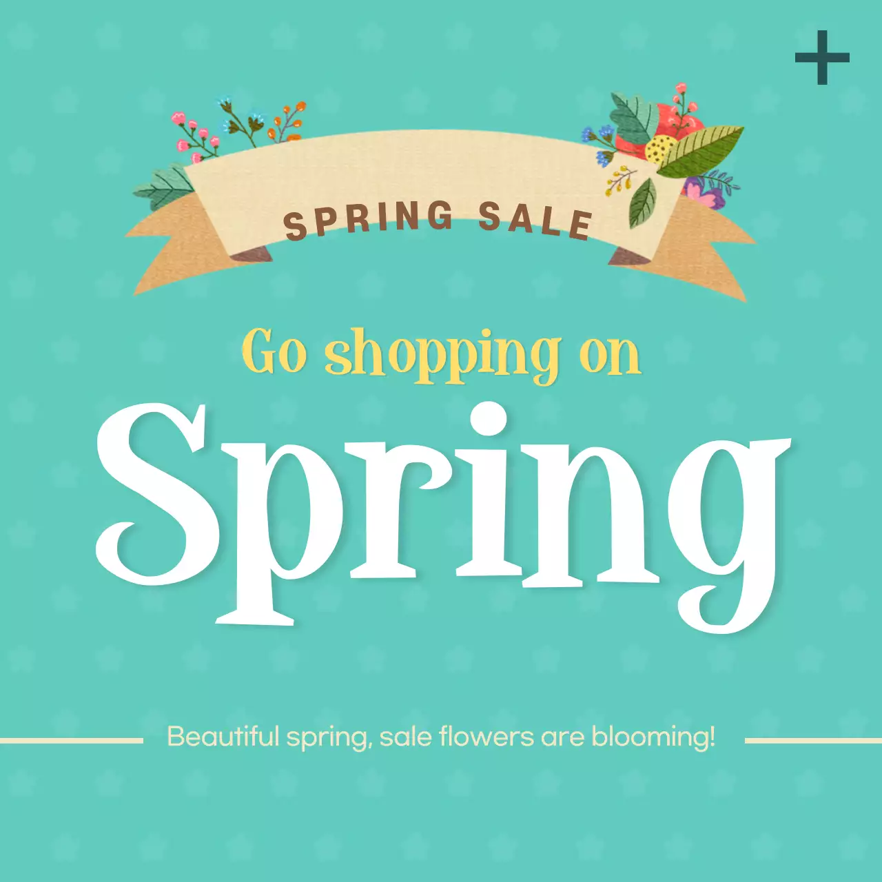 Yellow Trendy Spring Promotion Instagram Post