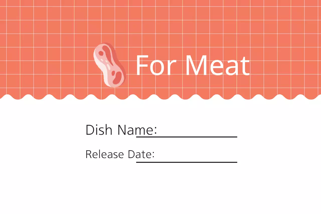 Coral Simple Meat Menu Banner