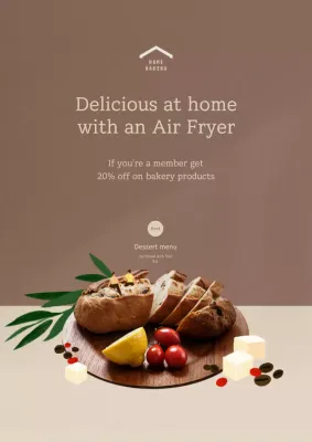 Brown Rustic Baking Promotion Poster